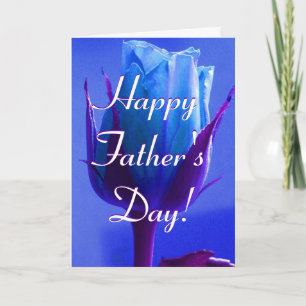 Tarjeta Feliz Día del Padre Rosa Azul I