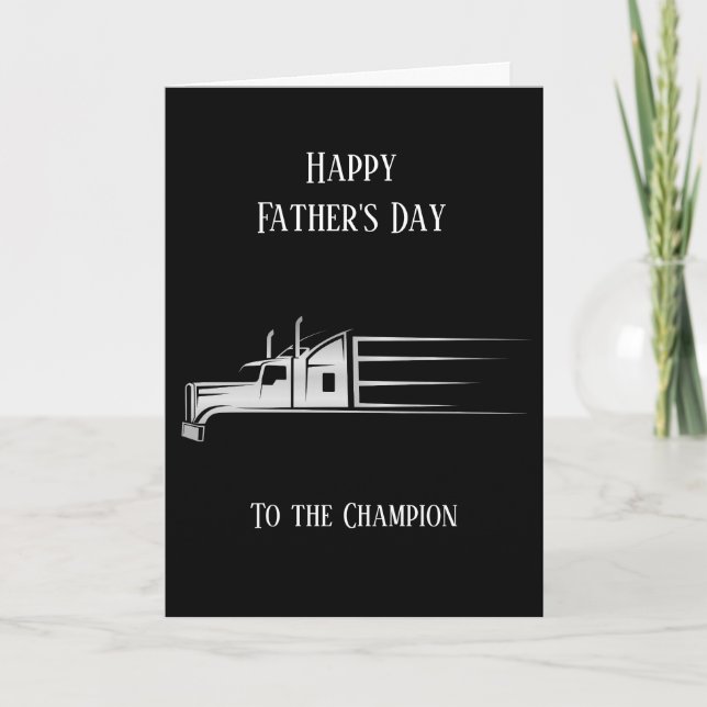 Tarjeta Feliz Día del Padre Semi Truck Logístico Comercial (Anverso)