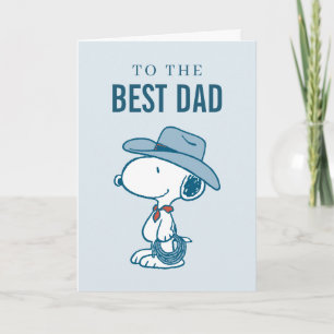 Tarjeta Feliz Día del Padre   Snoopy Papá Vaquero