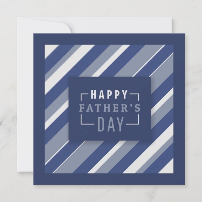 Tarjeta Feliz Día del Padre | Tira rayada (Anverso)