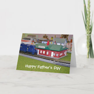 Tarjeta Feliz Día del Padre - Tren Modelo
