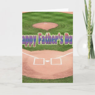 Tarjeta Feliz Día del Padres, béisbol