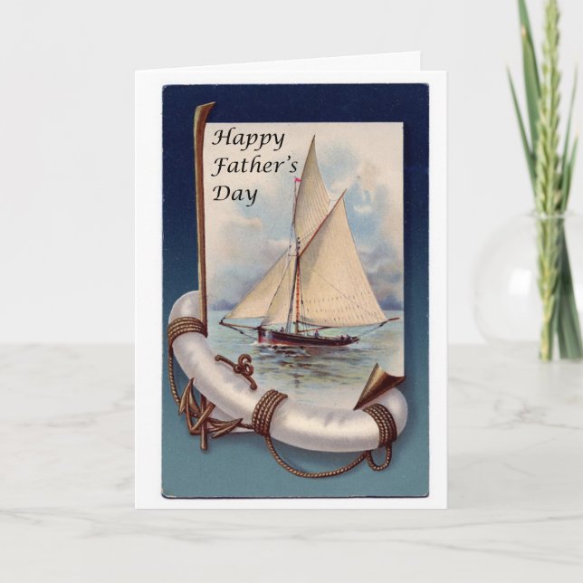 Tarjeta Feliz Día del Padres Náutico (Anverso)