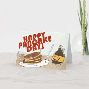 Tarjeta ¡Feliz Día del Panqueque! diseño personalizado.