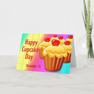 Tarjeta Feliz Día del Pastel de Cupones 15 de diciembre