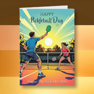 Tarjeta ¡Feliz Día del Pickleball! Fun Daily Holiday