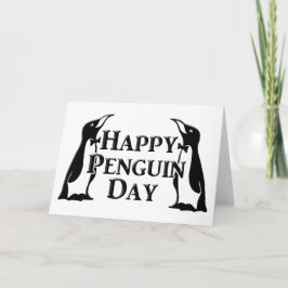 Tarjeta Feliz Día del Pingüino