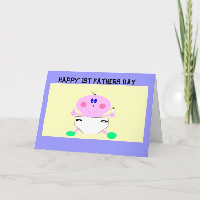 Tarjeta , Feliz Día del Primer Padre (Anverso)