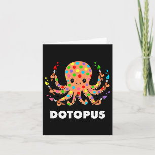 Tarjeta Feliz Día del Punto Octopus Dotopus Gracioso Pun A