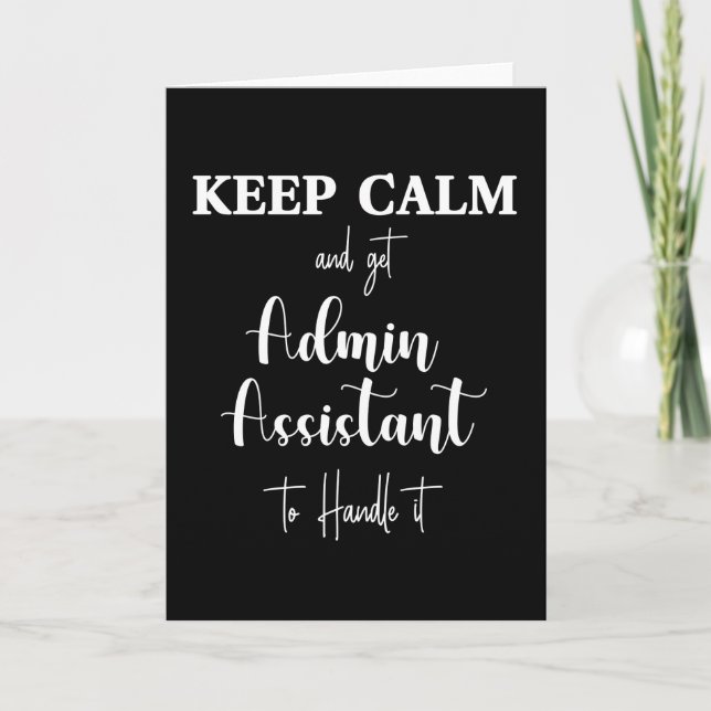 Tarjeta Feliz día del Secretario. Profesional administrati (Anverso)