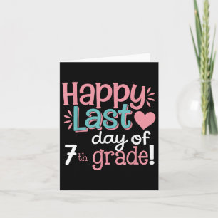 Tarjeta Feliz Día Del Séptimo Graduado Niños Chicas