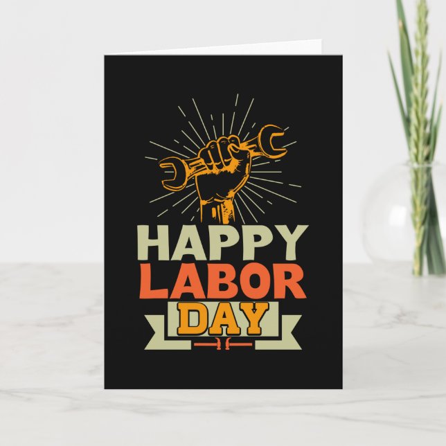 Tarjeta Feliz Día del Trabajo (Anverso)