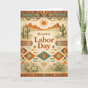 Tarjeta Feliz Día del Trabajo del Desierto del Sudoeste