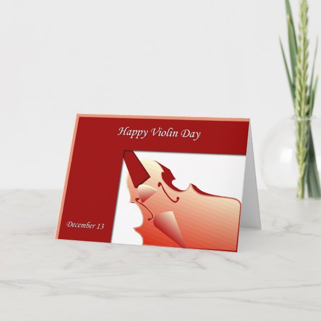 Tarjeta Feliz Día del Violín 13 de diciembre (Anverso)