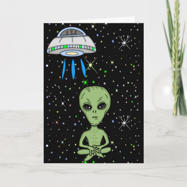 Tarjeta Feliz Día Extraterrestre - 20 de marzo (Anverso)