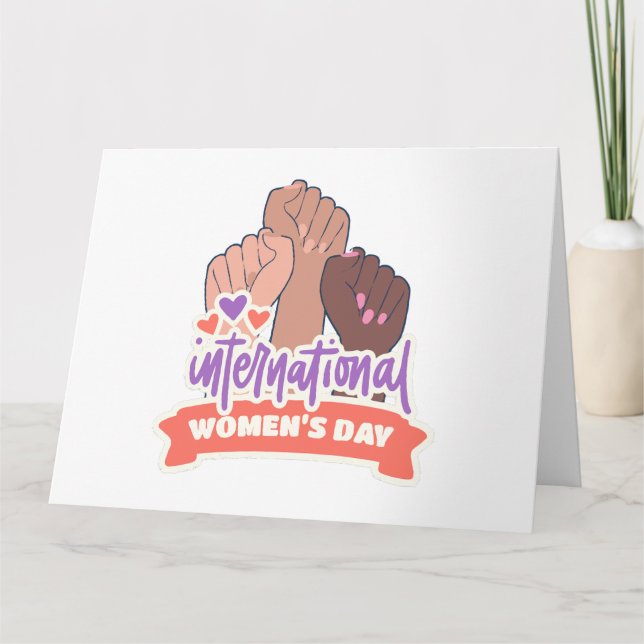 Tarjeta Feliz Día Internacional de la Mujer (Anverso)
