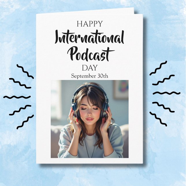 Tarjeta ¡Feliz Día Internacional del Podcast! 30 de septie (Subido por el creador)