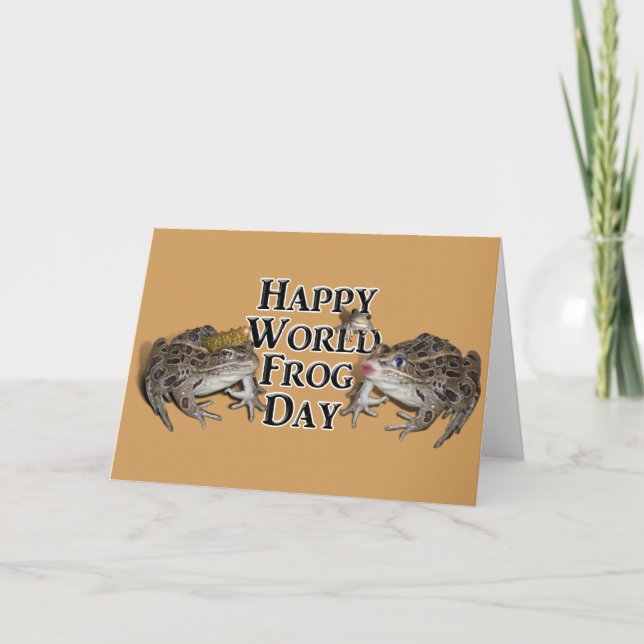 Tarjeta Feliz Día Mundial de la Rana (Anverso)