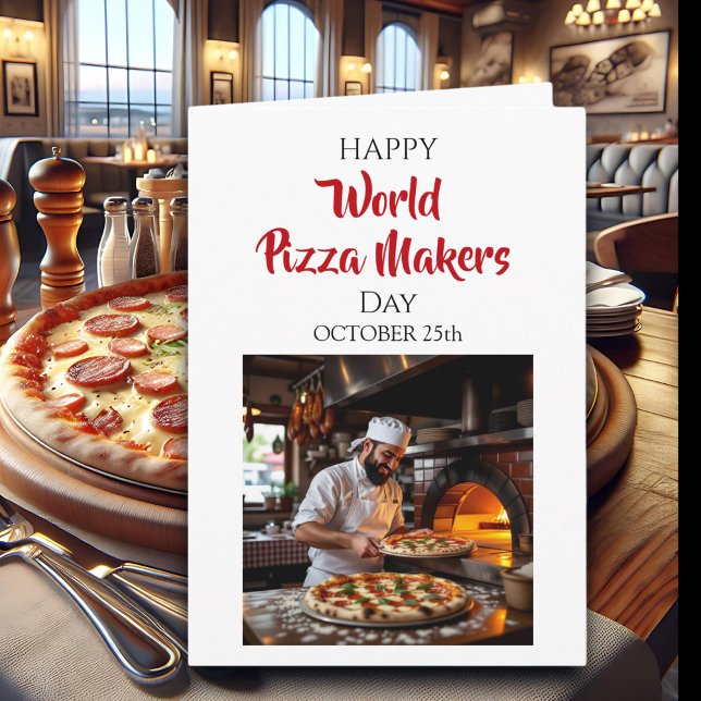 Tarjeta Feliz Día Mundial de los Preparadores de Pizza | 2 (Subido por el creador)