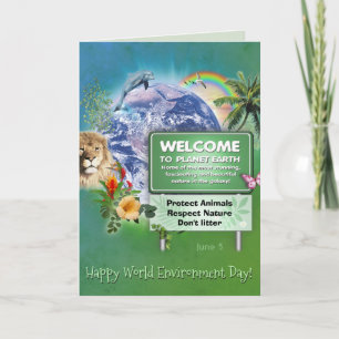 Tarjeta Feliz Día Mundial del Medio Ambiente
