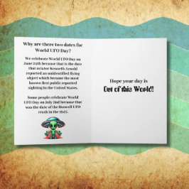 Tarjeta Feliz Día Mundial OVNI