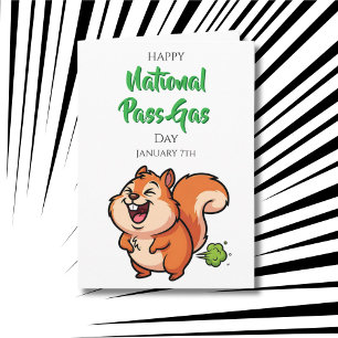 Tarjeta Feliz Día Nacional de Flatulencias   7 de enero