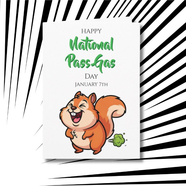Tarjeta Feliz Día Nacional de Flatulencias | 7 de enero (Subido por el creador)