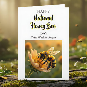 Tarjeta ¡Feliz Día Nacional de la Abeja de la Miel!