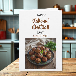 Tarjeta Feliz Día Nacional de la Albóndiga   9 de marzo