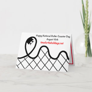 Tarjeta Feliz Día Nacional de la Montaña Rusa - 16 de agos