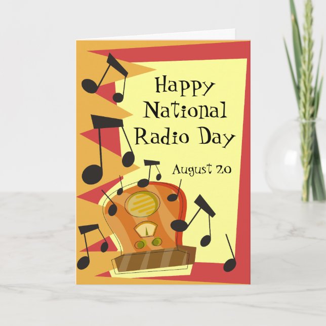 Tarjeta Feliz Día Nacional de la Radio, 20 de agosto (Anverso)