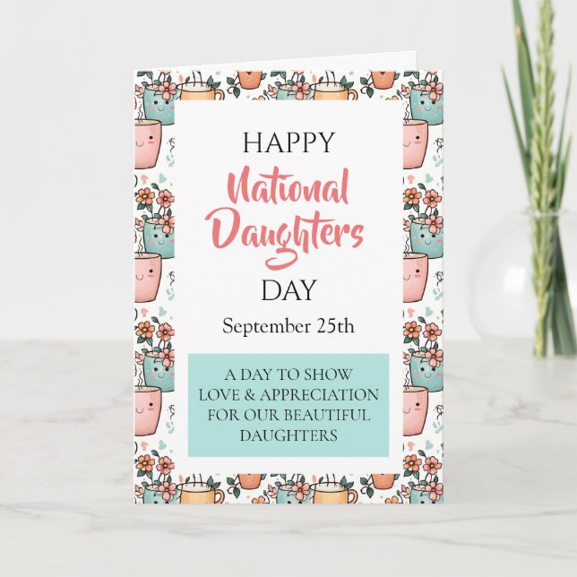 Tarjeta Feliz Día Nacional de las Hijas (Anverso)