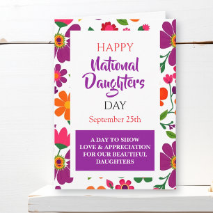 Tarjeta Feliz Día Nacional de las Hijas