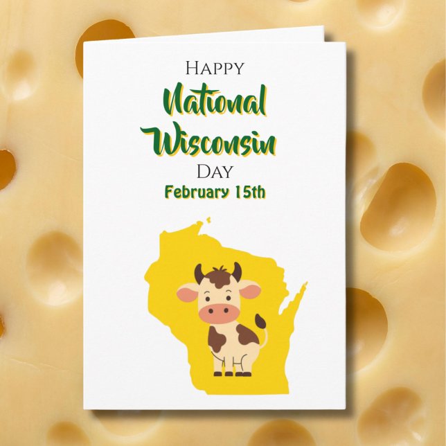 Tarjeta ¡Feliz Día Nacional de Wisconsin! 15 de febrero (Subido por el creador)