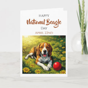 Tarjeta Feliz Día Nacional del Beagle   22 de abril