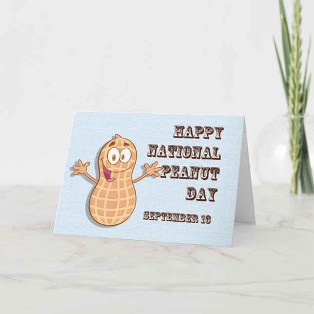 Tarjeta Feliz Día Nacional del Cacahuete el 13 de setiembr (Anverso)