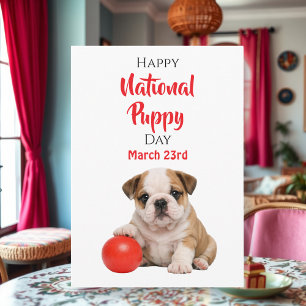 Tarjeta Feliz Día Nacional del Cachorro - 23 de marzo