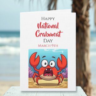 Tarjeta Feliz Día Nacional del Cangrejo   9 de marzo