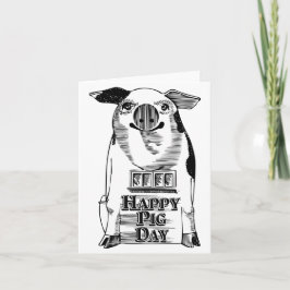 Tarjeta Feliz Día Nacional del Cerdo