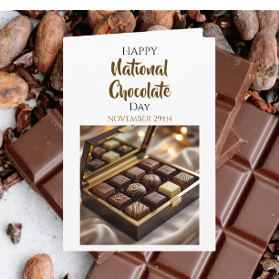 Tarjeta Feliz Día Nacional del Chocolate   29 de noviembre