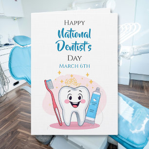 Tarjeta Feliz Día Nacional del Dentista   6 de marzo