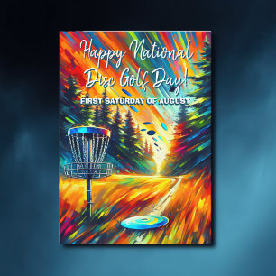Tarjeta Feliz Día Nacional del Disc Golf 