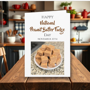 Tarjeta Feliz Día Nacional del Dulce de Mantequilla de Man