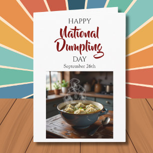 Tarjeta ¡Feliz Día Nacional del Dumpling! 26 de septiembre