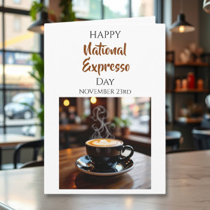 Tarjeta Feliz Día Nacional del Expresso   23 de noviembre