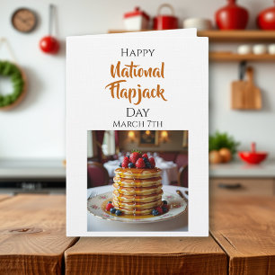 Tarjeta Feliz Día Nacional del Flapjack   7 de marzo