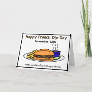 Tarjeta Feliz Día Nacional del French Dip - 12 de noviembr