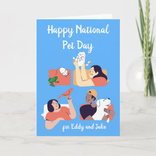 Tarjeta Feliz Día Nacional del Mascota, mis seres humanos 