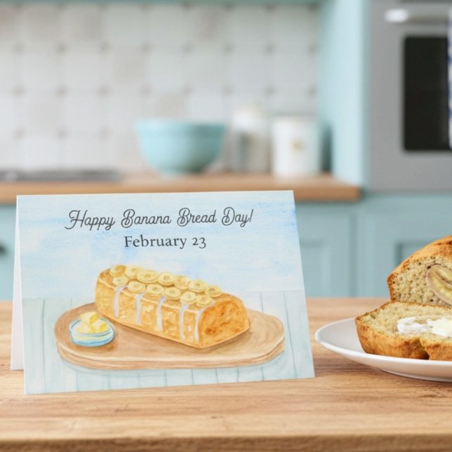 Tarjeta Feliz Día Nacional del Pan de Plátano 23 Feb (Subido por el creador)