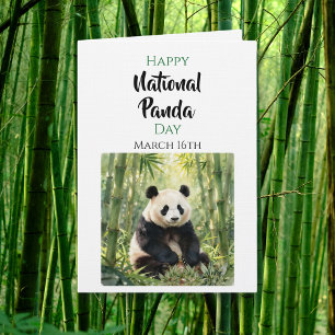 Tarjeta Feliz Día Nacional del Panda   16 de marzo